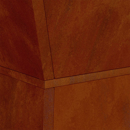 Pillar Planter Silver 35 x 35 x 73 cm Weathering Steel