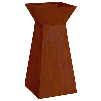 Pillar Planter 2 pcs Silver 35 x 35 x 73 cm