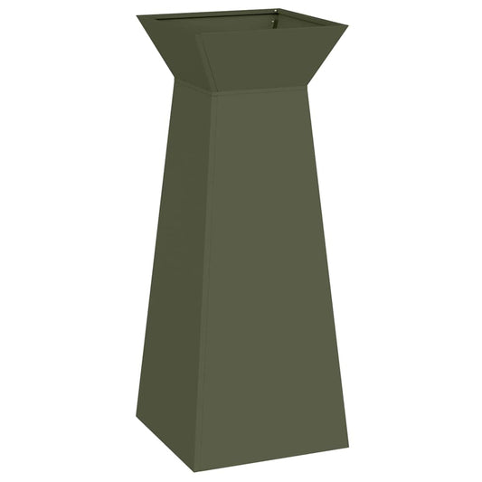 Pillar Planter Olive Green 40 x 40 x 100 cm Cold-rolled Steel