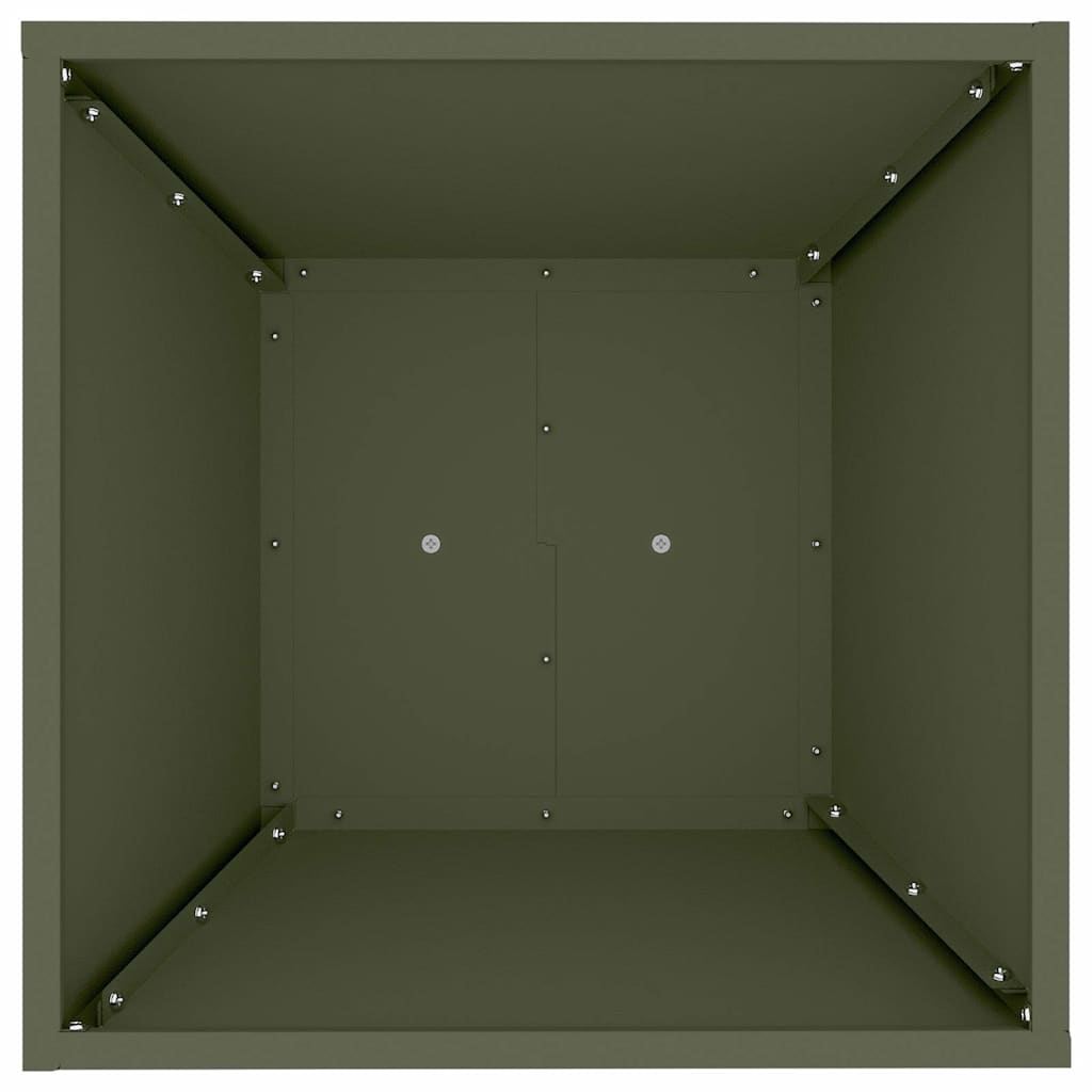 Pillar Planter 2 pcs Olive 40 x 40 x 100 cm