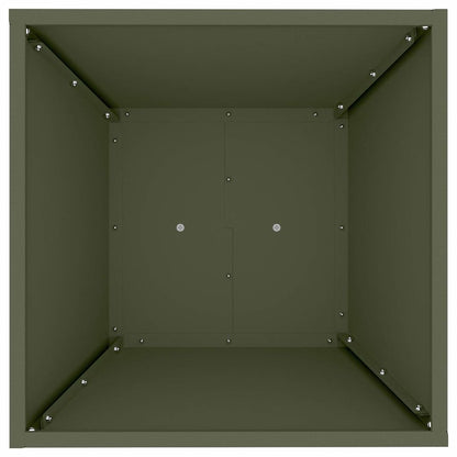 Pillar Planter 2 pcs Olive 40 x 40 x 100 cm