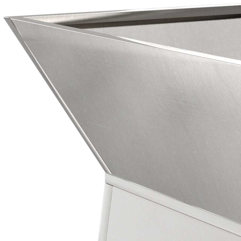 Pillar Planter 2 pcs Silver 40 x 40 x 100 cm