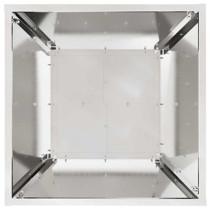 Pillar Planter Silver 40 x 40 x 100 cm