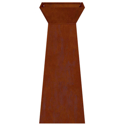 Pillar Planter Silver 40 x 40 x 100 cm