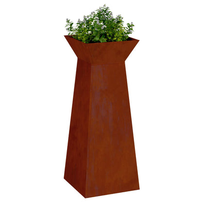 Pillar Planter Silver 40 x 40 x 100 cm