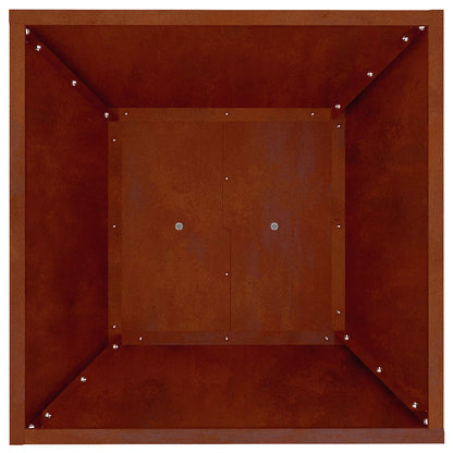 Pillar Planter 2 pcs Silver 40 x 40 x 100 cm Weathering Steel