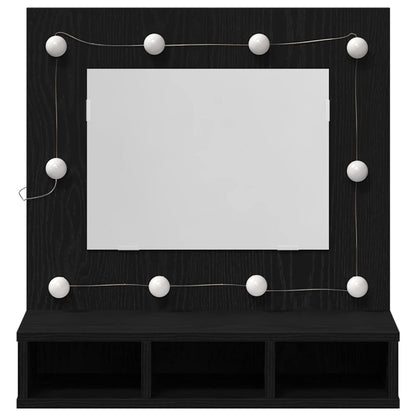 Mirror Cabinet Black Oak 60 x 31.5 x 62 cm Engineered Wood