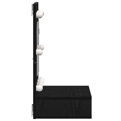 Mirror Cabinet Black Oak 60 x 31.5 x 62 cm Engineered Wood