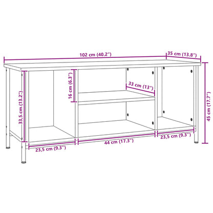 TV Cabinet 102 x 35 x 45 cm Artisan Oak Engineered Wood