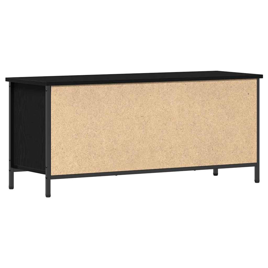 TV Cabinet Black Oak 100 x 35 x 45 cm Engineered Wood