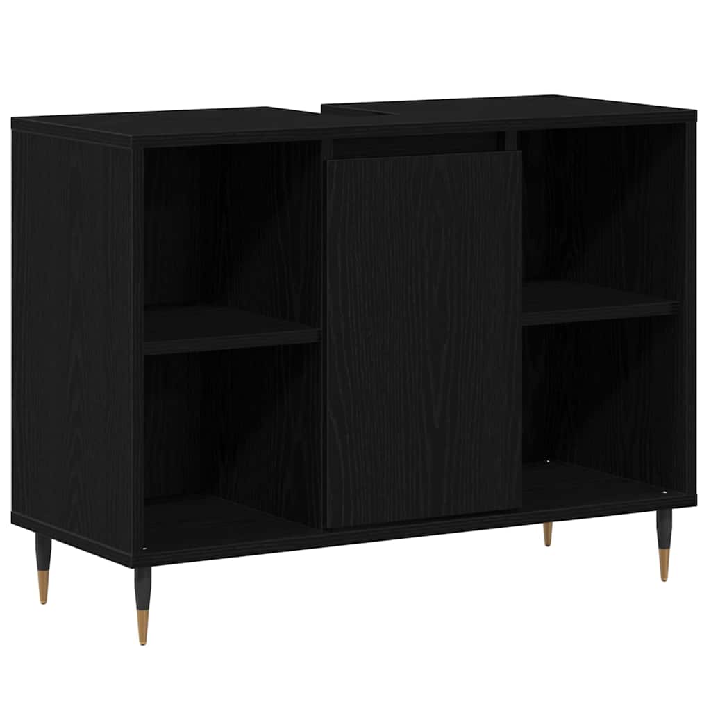 Bathroom Cabinet Black 80 x 33 x 60 cm Engineered Wood