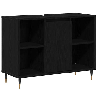 Bathroom Cabinet Black 80 x 33 x 60 cm Engineered Wood