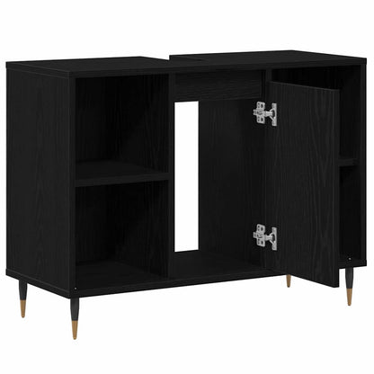 Bathroom Cabinet Black 80 x 33 x 60 cm Engineered Wood