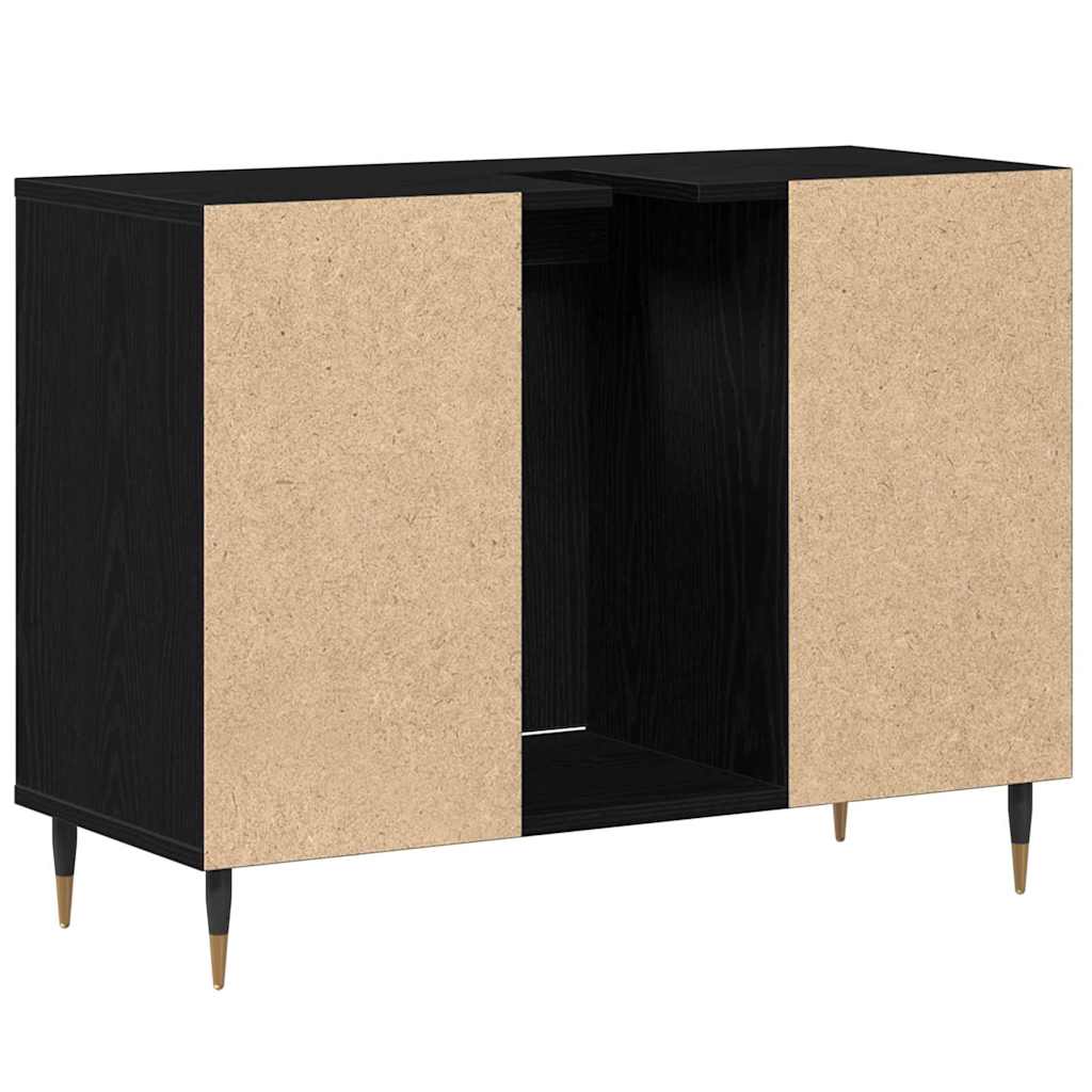Bathroom Cabinet Black 80 x 33 x 60 cm Engineered Wood