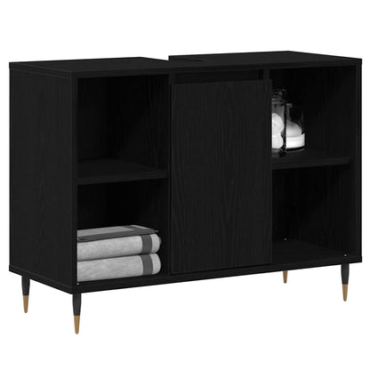 Bathroom Cabinet Black 80 x 33 x 60 cm Engineered Wood