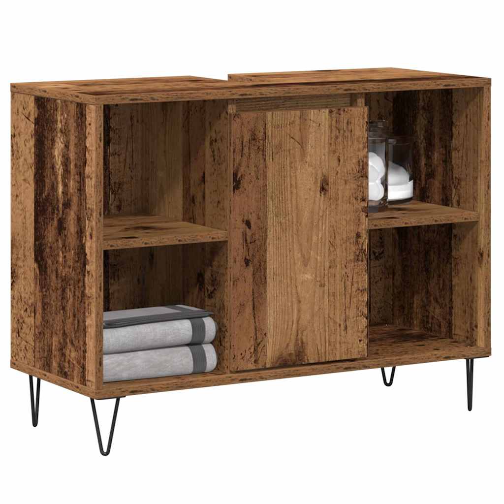 Bathroom Cabinet Old Wood 80 x 33 x 60 cm Engineered Wood