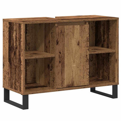 Bathroom Cabinet Old Wood 80 x 33 x 60 cm Engineered Wood
