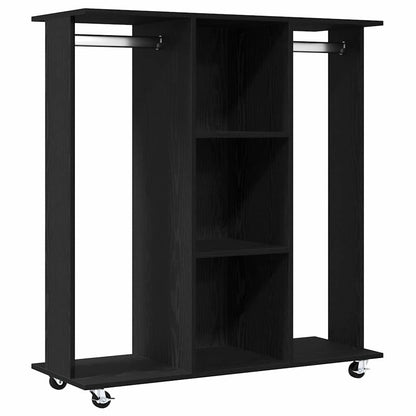Wardrobe with Shelf Black oak 102 x 38 x 110 cm Engineered wood
