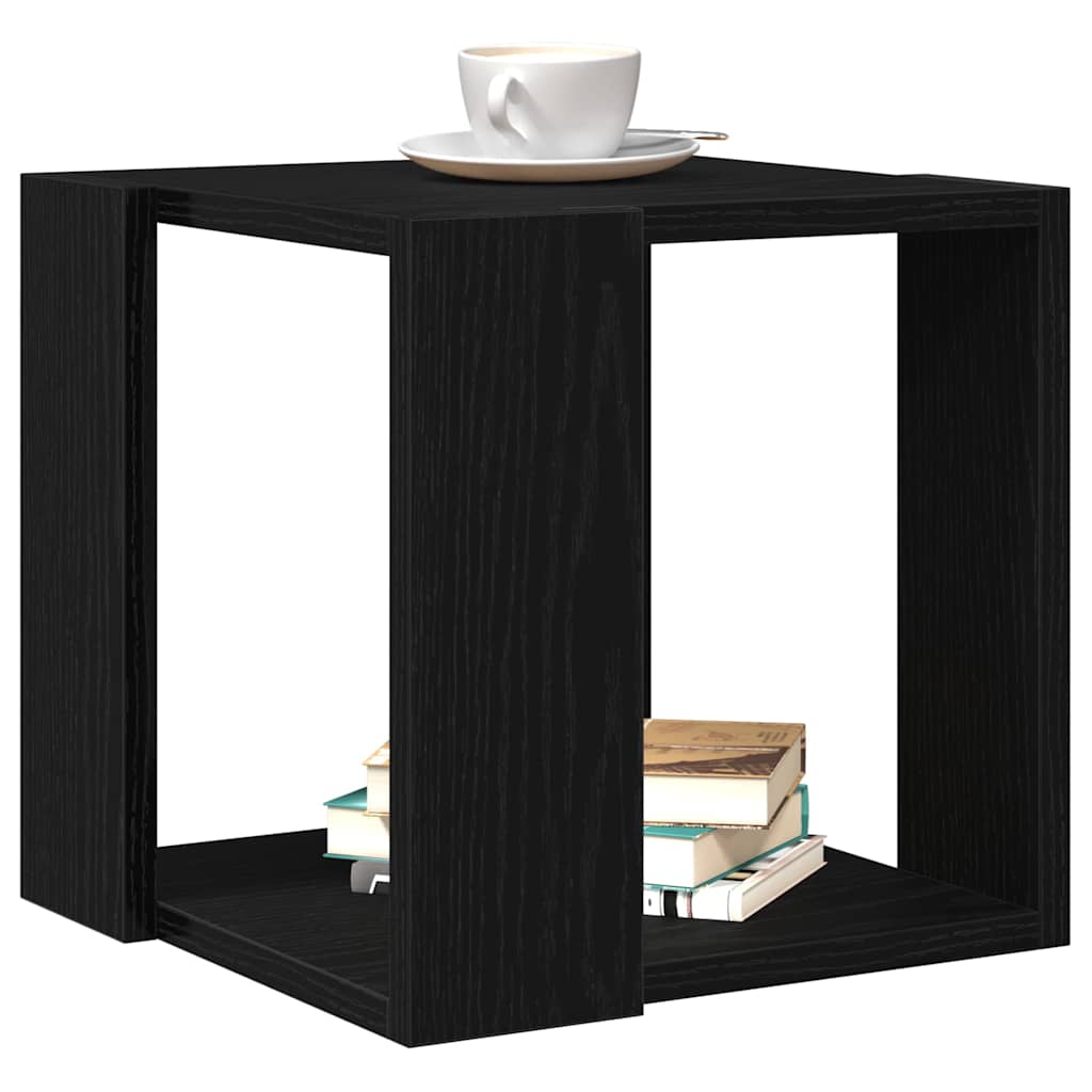 Coffee Table Black Oak 32 x 32 x 30 cm Engineered Wood