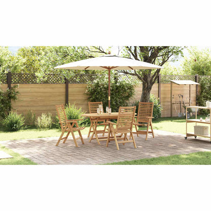 Chair Folding 4 pcs Brown 64.5 x 52 x 108 cm Solid Teak Wood
