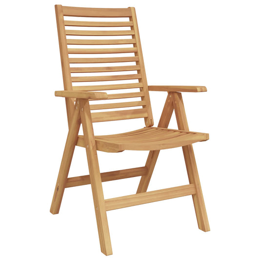 Chair 4 pcs Brown Solid Teak Wood Convertible