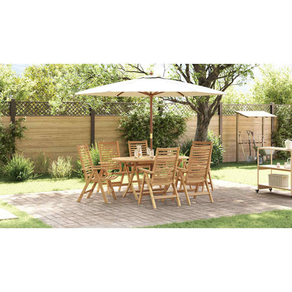 Chair Folding 6 pcs Brown 64.5 x 52 x 108 cm Solid Teak Wood