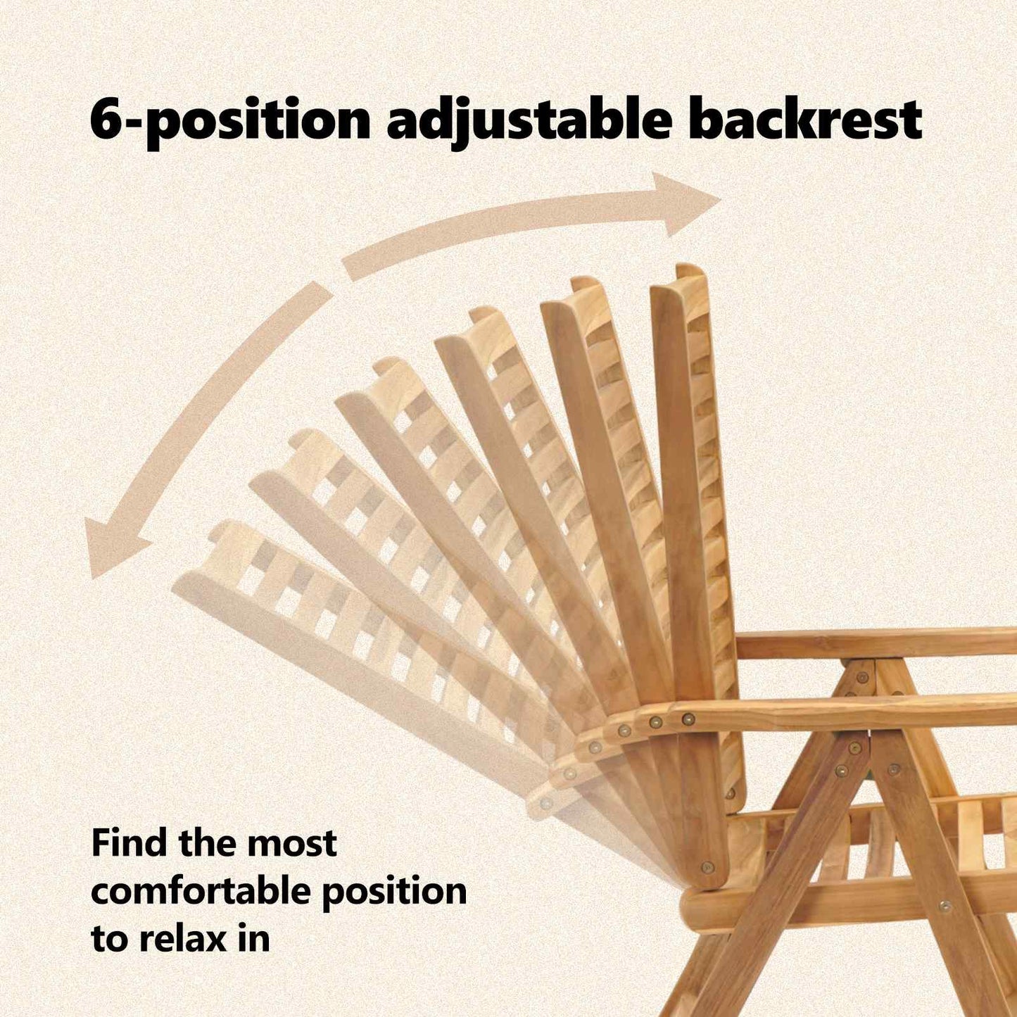 Chair Folding 6 pcs Brown 64.5 x 52 x 108 cm Solid Teak Wood