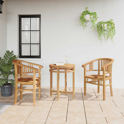 Chair 2 pcs Brown 63 x 58 x 89 cm Solid Teak Wood