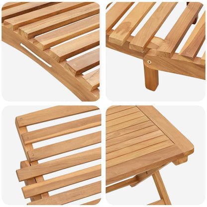 Sun Lounger 2 pcs Brown 198 x 55 x 58.5 cm Solid Teak Wood