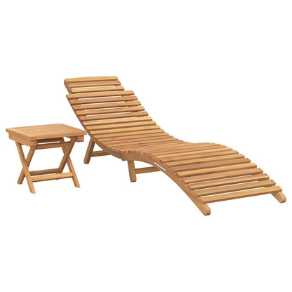 Sun Lounger 2 pcs Brown 198 x 55 x 58.5 cm Solid Teak Wood