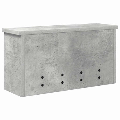 Wall-Mounted Coat Rack with Shelf Concrete Grey 50 x 16 x 26 cm