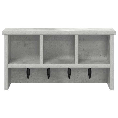 Wall-Mounted Coat Rack with Shelf Concrete Grey 50 x 16 x 26 cm
