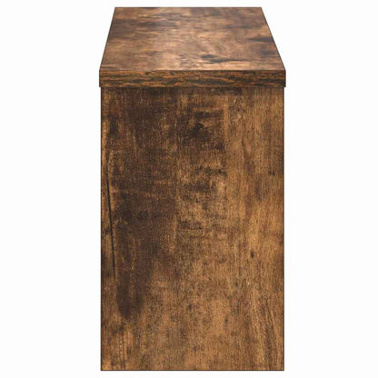 Wall-Mounted Coat Rack with Shelf Smoked Oak 50 x 16 x 26 cm