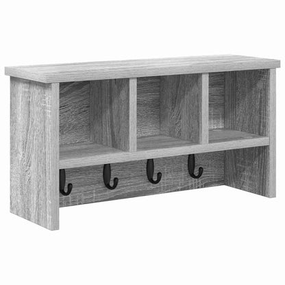 Wall-Mounted Coat Rack with Shelf Grey Sonoma 50 x 16 x 26 cm