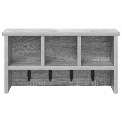 Wall-Mounted Coat Rack with Shelf Grey Sonoma 50 x 16 x 26 cm
