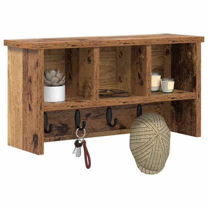 Wall-Mounted Coat Rack Old Wood 50 x 16 x 26 cm Engineered wood
