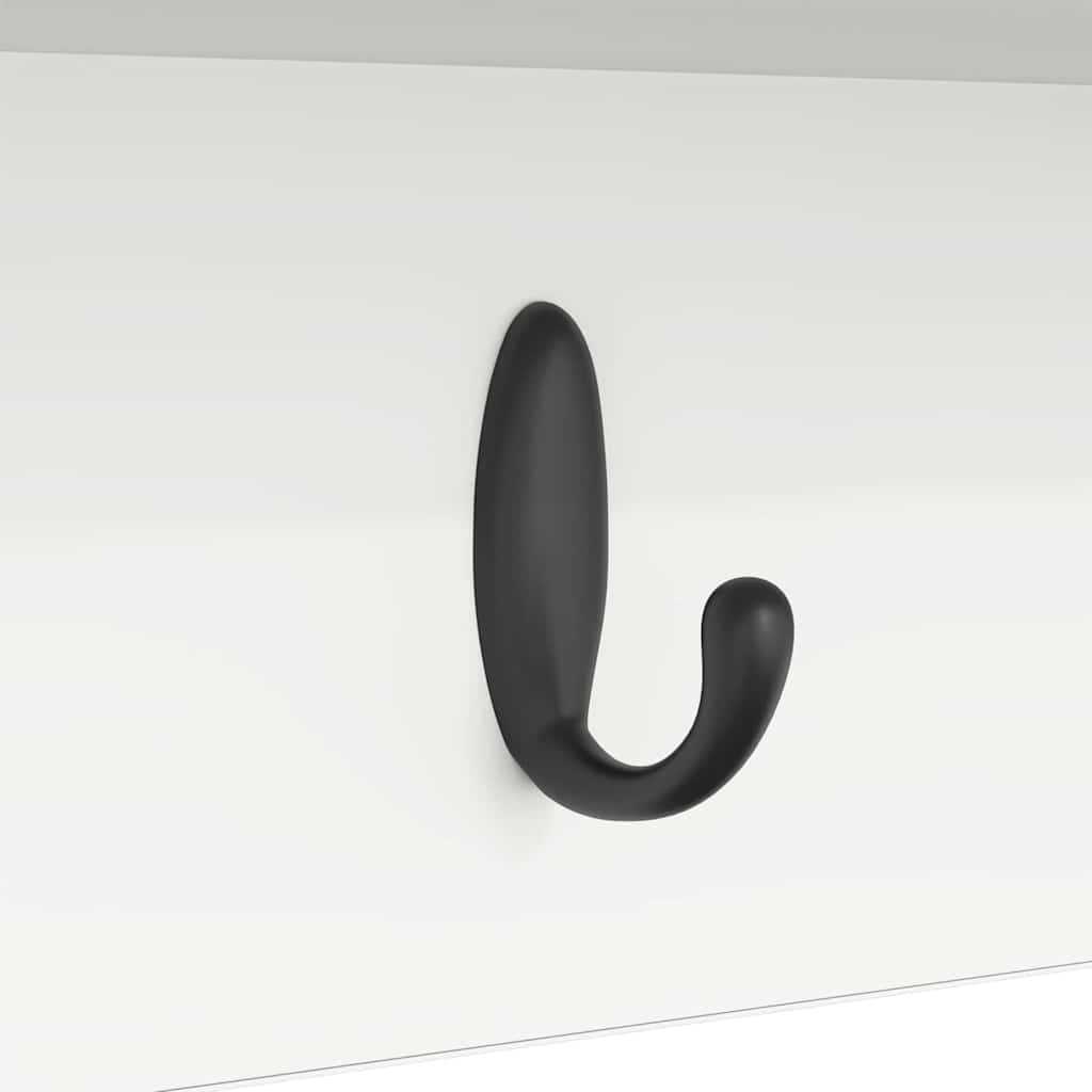 Wall-Mounted Coat Rack White 75 x 16 x 26 cm Engineered wood