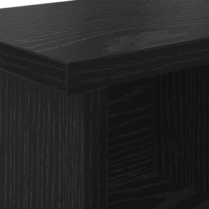 Wall-Mounted Coat Rack with Shelf Black Oak 75 x 16 x 26 cm