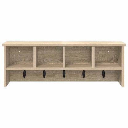 Wall-Mounted Coat Rack with Shelf Sonoma Oak 75 x 16 x 26 cm