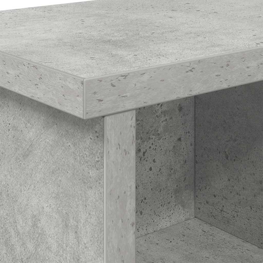 Wall-Mounted Coat Rack with Shelf Concrete Grey 75 x 16 x 26 cm