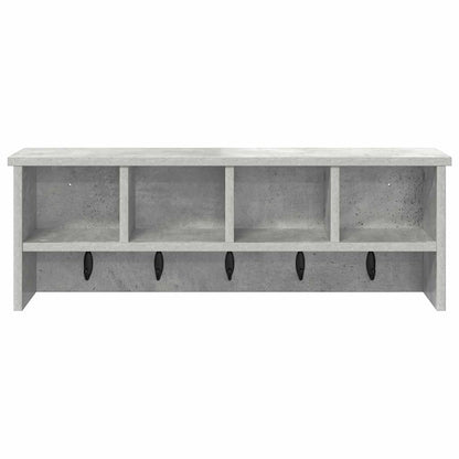Wall-Mounted Coat Rack with Shelf Concrete Grey 75 x 16 x 26 cm