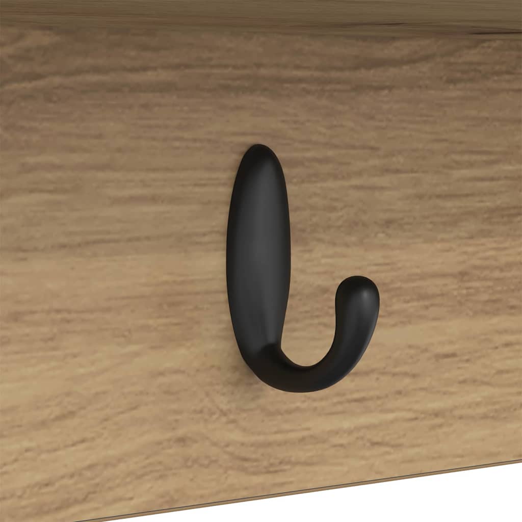 Wall-Mounted Coat Rack Wall-Mounted Artisan Oak 75 x 16 x 26 cm