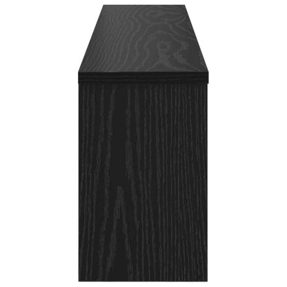 Wall-Mounted Coat Rack with Shelf Black Oak 100 x 16 x 26 cm
