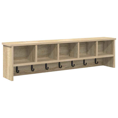 Wall-Mounted Coat Rack with Shelf Sonoma Oak 100 x 16 x 26 cm