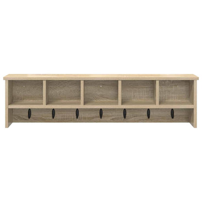 Wall-Mounted Coat Rack with Shelf Sonoma Oak 100 x 16 x 26 cm
