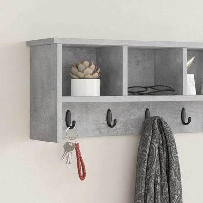 Wall-Mounted Coat Rack Concrete Grey 100 x 16 x 26 cm