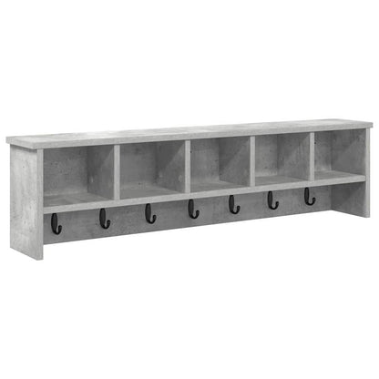 Wall-Mounted Coat Rack Concrete Grey 100 x 16 x 26 cm