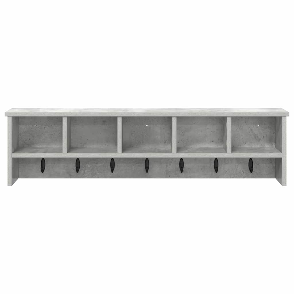 Wall-Mounted Coat Rack Concrete Grey 100 x 16 x 26 cm