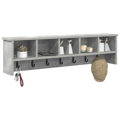 Wall-Mounted Coat Rack Concrete Grey 100 x 16 x 26 cm