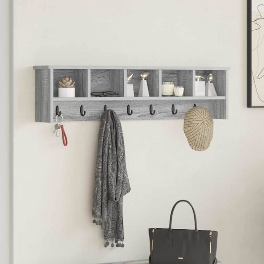Wall-Mounted Coat Rack Wall-Mounted Grey Sonoma Engineered wood